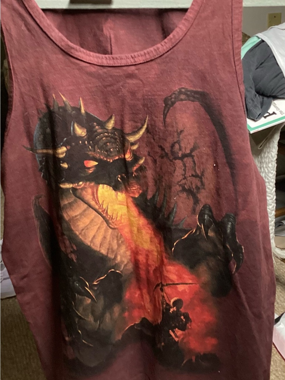 The Mountain Burgundy Dragon Fire Tank Top